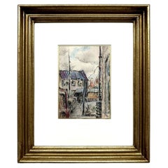 Alfred J. Prust Impressionist French Landscape Signed Watercolour Painting