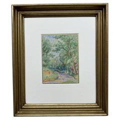 Alfred J. Prust: Impressionistisches französisches Waldmotiv – signiertes Aquarell