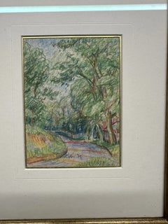 Alfred J. Prust: Impressionistisches französisches Waldmotiv – signiertes Aquarell