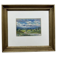 Alfred J. Prust – Acquerello firmato raffigurante un paesaggio impressionista francese