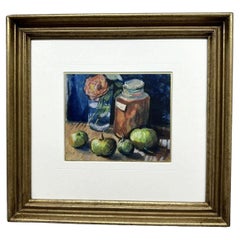 Alfred J. Prust Impressionist French Still Life Signed Watercolour Painting