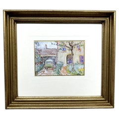 Alfred J. Prust, acquerello impressionista francese firmato