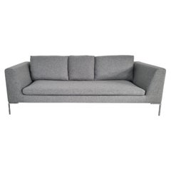 B&B Italia Charles Sofa by Antonio Citterio in Mid-Grey Lambswool