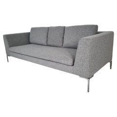 B&B Italia Charles Sofa by Antonio Citterio in Mid-Grey Lambswool