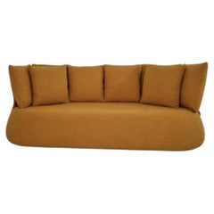 B&B Italia Designer Fat Sofa in Mustard Bouclé Fabric
