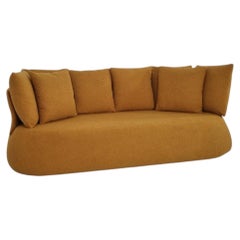 B&B Italia Designer Fat Sofa in Mustard Bouclé Fabric