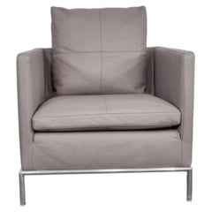B&B Italia George Armchair by Antonio Citterio in Grey Leather