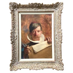 William J. Wainwright Watercolour Painting Portrait of a Renaissance Gentleman