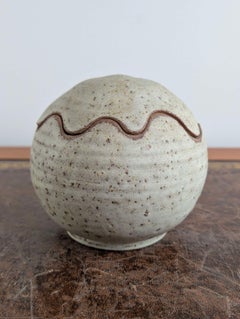 Alan Wallwork Organic Stoneware Sculptural Split Bowl Form, England, 1990s