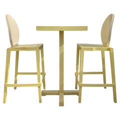 Philippe Starck Contemporary Outdoor Bar Table with Pair of Matching Bar Stools