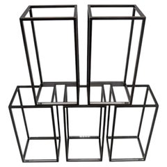 Set of 5 Contemporary Port 68 Drake Bronzed & Lucite Wall Display Shelves