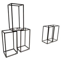 Set of 5 Contemporary Port 68 Drake Bronzed & Lucite Wall Display Shelves