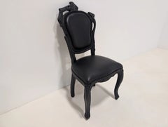 Maarten Baas for Moooi Contemporary Designer Black Leather Chair