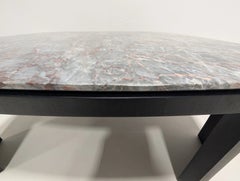 Contemporary Quartzite and Fumed Oak Sculptural Coffee Table, 21st Century