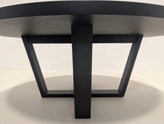 Antonio Citterio for B&B Italia Maxalto Xilos Round Black Oak Dining Table