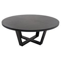Antonio Citterio for B&B Italia Maxalto Xilos Round Black Oak Dining Table