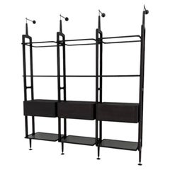 Porada Aria Designer Modular Ash & Smoked Glass Shelving Unit by David Dolcini
