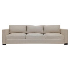 Contemporary Designer Modenature Cream Bouclé Three-Seat Sofa by Henry Becq