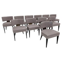 Set of 11x Rupert Bevan Lafon Dining Chairs Inspired by Paul Dupré-Lafon