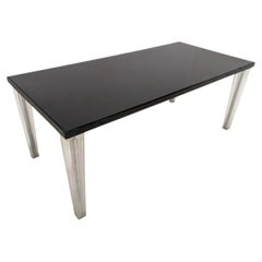 Philippe Starck Black Dining Table with Clear Acrylic Legs, Contemporary Design