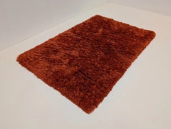 Think Rugs Polar PL95 Terra Shaggy Rug in Hand Tufted Microfibre Acrylic