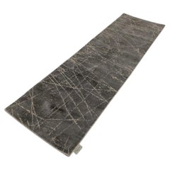 Calvin Klein Maya Etched Light Mercury Rug in Grey Wool and Luxcelle Blend