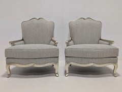 Fauteuils Sarina de Christopher Guy – Lin et feuille d'argent « Black Sea »