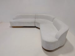 Dara Maison Athena Modular Designer Sofa in Cream Fabric with Solid Oak Base