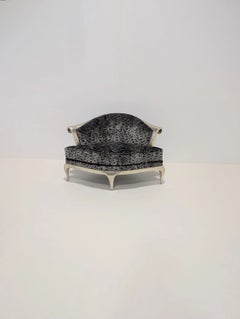 Banqueta «Christopher Guy Belmondo» en gris y negro con pan de plata