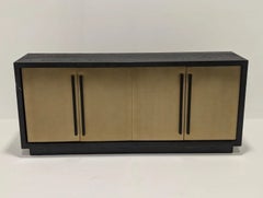 Laing Designer Sideboard in Black & Brass Finish