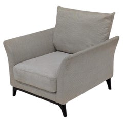 Roche Bobois Designer Armchair in Grey & Beige Fabric