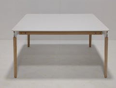 Magis Steelwood Dining Table in Natural Beech & White
