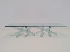 Contemporary Reflex Angelo Mikado Inspired Sculptural Glass Coffee Table