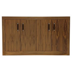 Cine Italia Designs Contemporary Walnut Buffet Cabinet Sideboard Crystal Handles