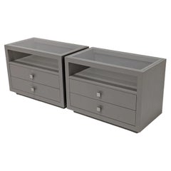 Ben Whistler Bespoke Designer Bedside Tables in Grey