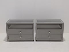 Ben Whistler Bespoke Designer Bedside Tables in Grey