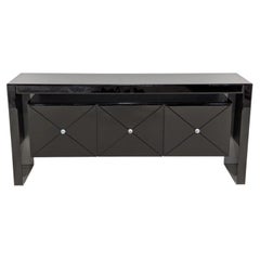 Reflex Angelo Avantgarde Black Lacquer Sideboard with Swarovski Crystal Handles