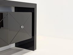 Reflex Angelo Avantgarde Black Lacquer Sideboard with Swarovski Crystal Handles