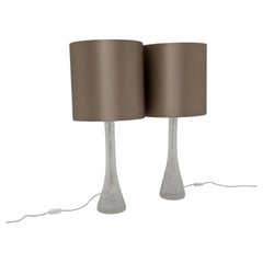 Lampes de table « Porta Romana Stern Large » d'Anthony Stern, en verre avec abat-jours couleur vison