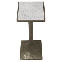 Caracole Brass Designer Drink Table with Marble & Resin Detail