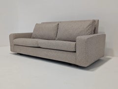 Minotti Newport Italian Designer Sofa in Stone Beige Upholstery
