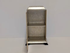 Christopher Guy Focalisé Custom Designer Silver Leaf Pedestal Cabinet