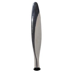 Contemporary Sculptural Propeller Silver Metal Decorative Floor Sculpture