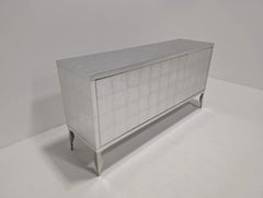 Juliette's Interiors Silver Leaf Three Door Designer Sideboard
