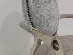 Christopher Guy Larme Occasional Chairs in Silver Leaf & Light Grey Upholstery
