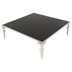 Designer Cocktail Coffee Table by IPE Cavalli in Black and Silver