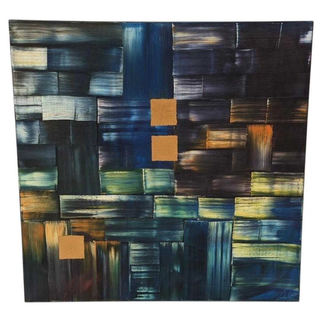 Louise Zantopp Original Abstract Geometric Artwork in Warm Multicolour Tones