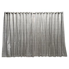 Bespoke Silver Grey Satin Blend Curtains Full Length Pair 320x270cm Drop