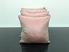 Set of Four Floren Custom Pink Satin Luxury Scatter Cushions