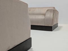 Promemoria Mogador Luxury Sofas by Romeo Sozzi in Sand Beige Textured Plush
